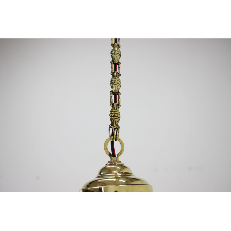 Vintage brass art deco suspension, Czech 1930