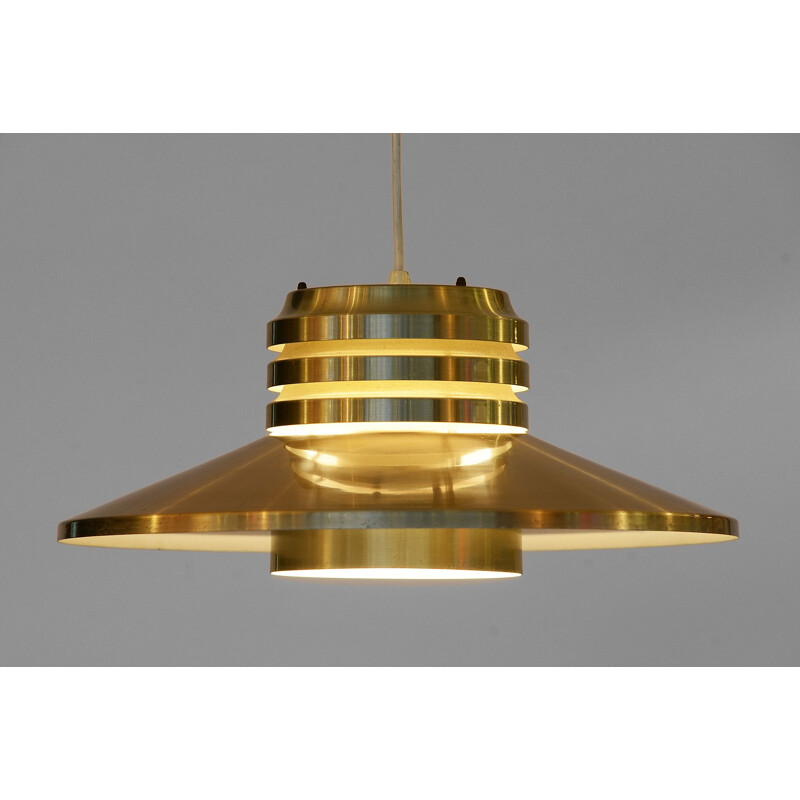 Suspension Vintage Light Gold Colored Denmark 1970