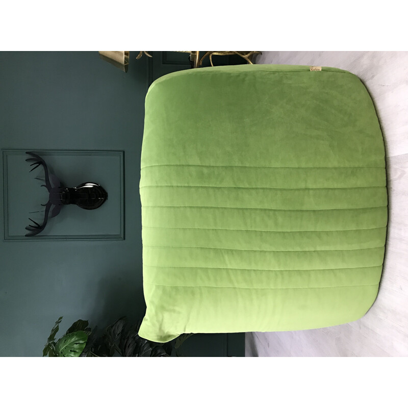 Vintage retro green 2 seater corner sofa Aralia for Ligne Roset French  1982s