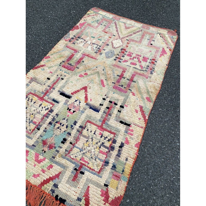 Tapis vintage berbere boucherouite