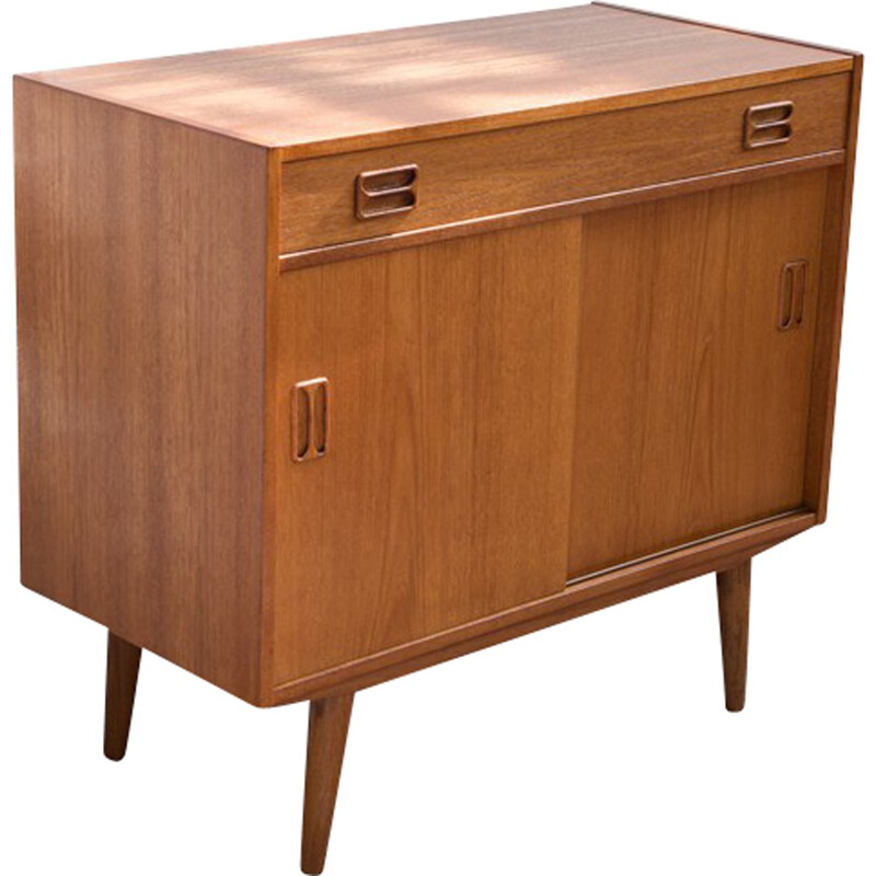 Small sideboard with 1 drawer and 2 sliding doors - 1960s