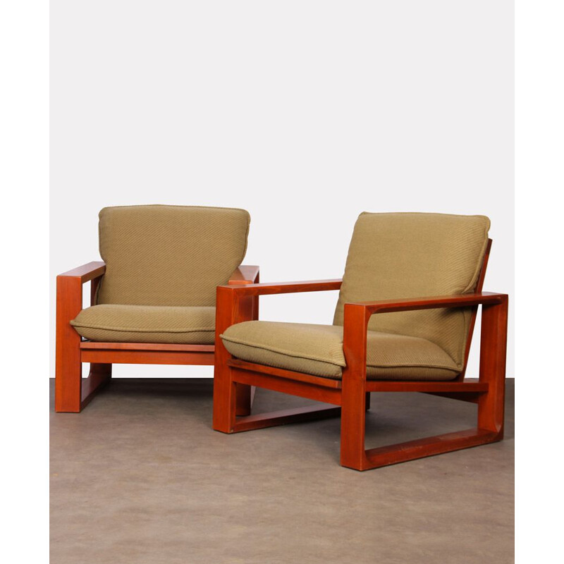 Pair of vintage armchairs by Miroslav Navratil, model Daria, 1985