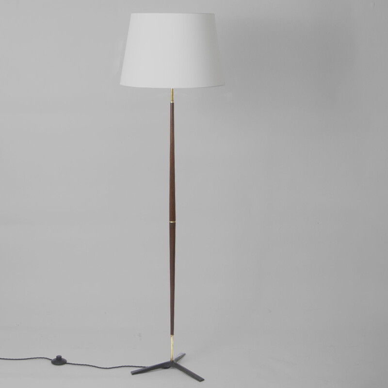 Vintage Teak Floor Lamp Danish 1960s