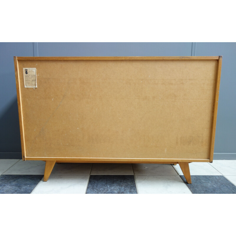 Vintage sideboard Jiroutek black and grey 1960s