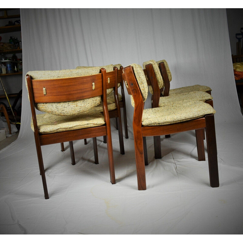 Set of 6 Mid-Century Teak Dining Chairs Scandinavian Denmark