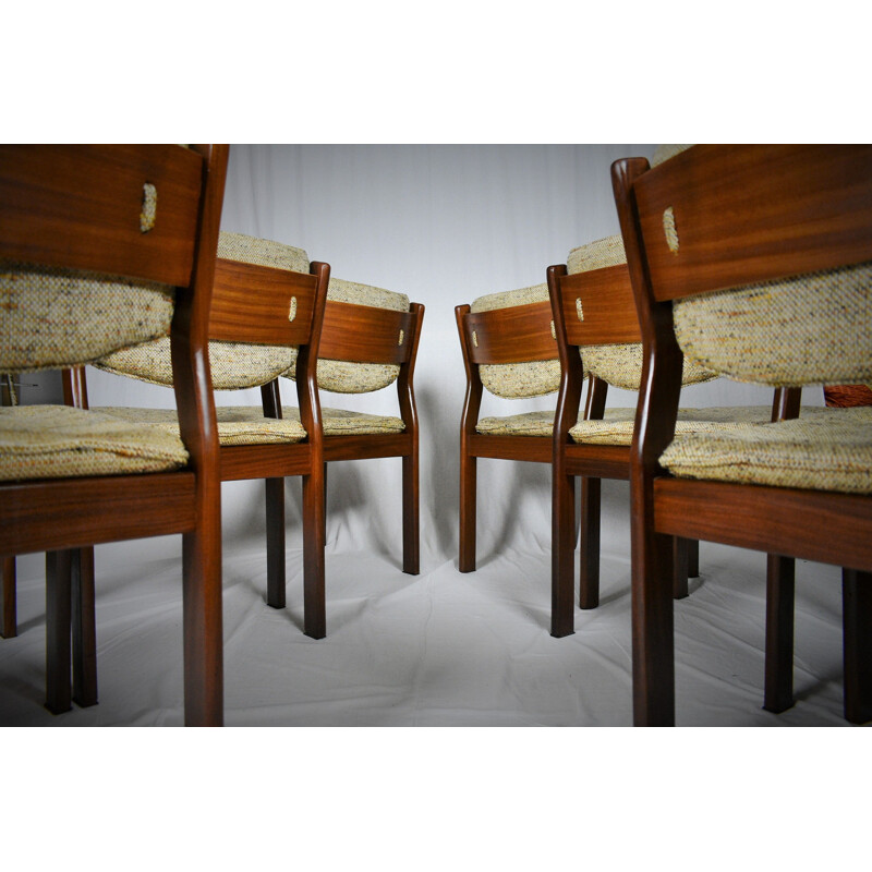 Set of 6 Mid-Century Teak Dining Chairs Scandinavian Denmark