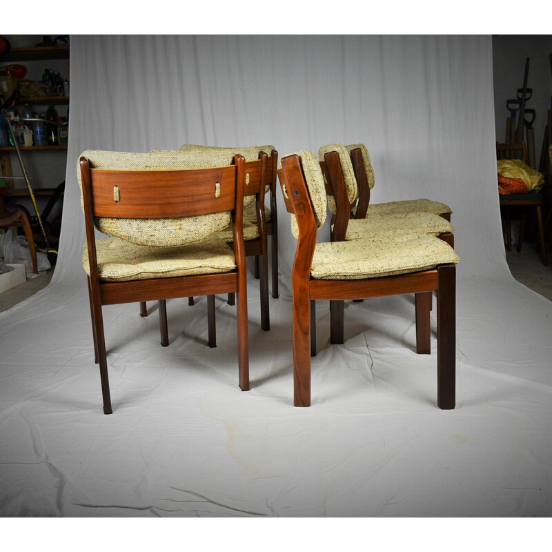 Set of 6 Mid-Century Teak Dining Chairs Scandinavian Denmark