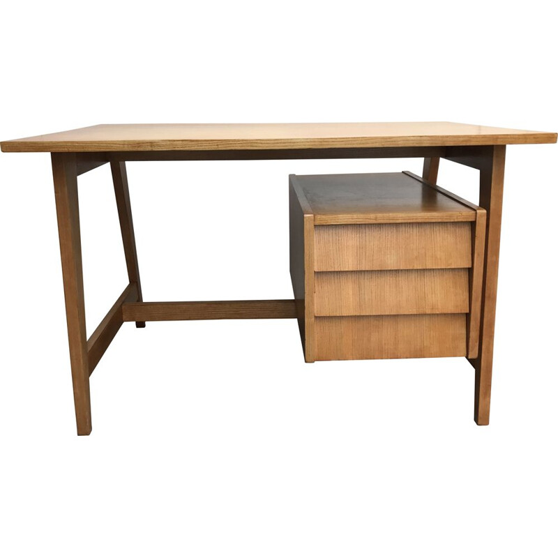 Vintage desk with  compass feet 1960's