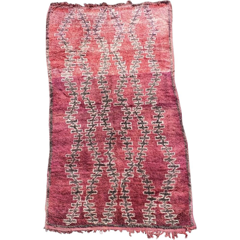 Tapis vintage berbere talsint en laine tissé a la main