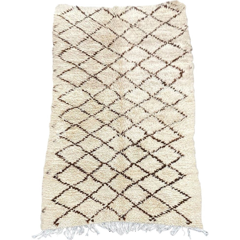 Vintage Berber carpet beni ouarain