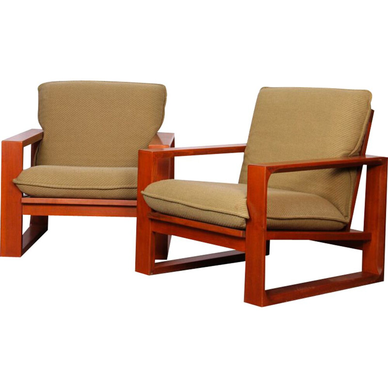 Pair of vintage armchairs by Miroslav Navratil, model Daria, 1985