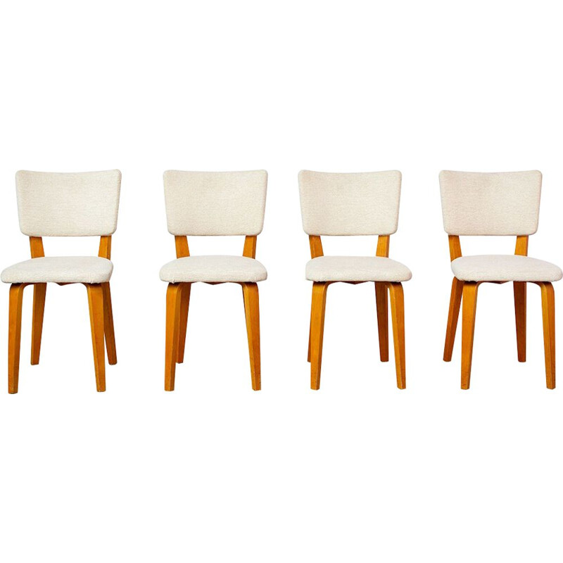 Set of 4 vintage dining chairs by Cor Alons 1950