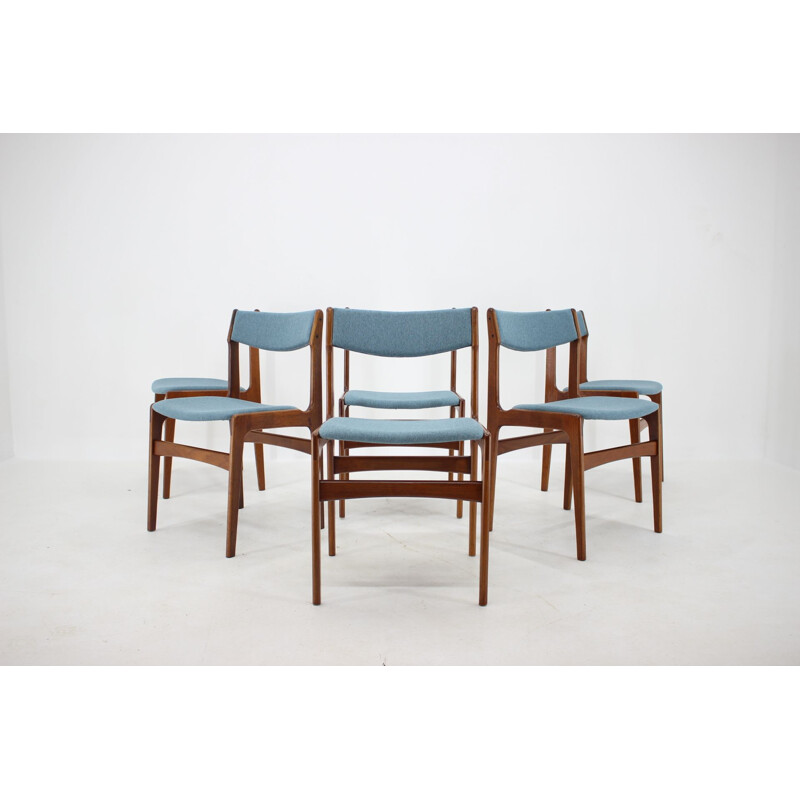 Lot de 6 chaises à manger vintage en teck , Danemark 1960