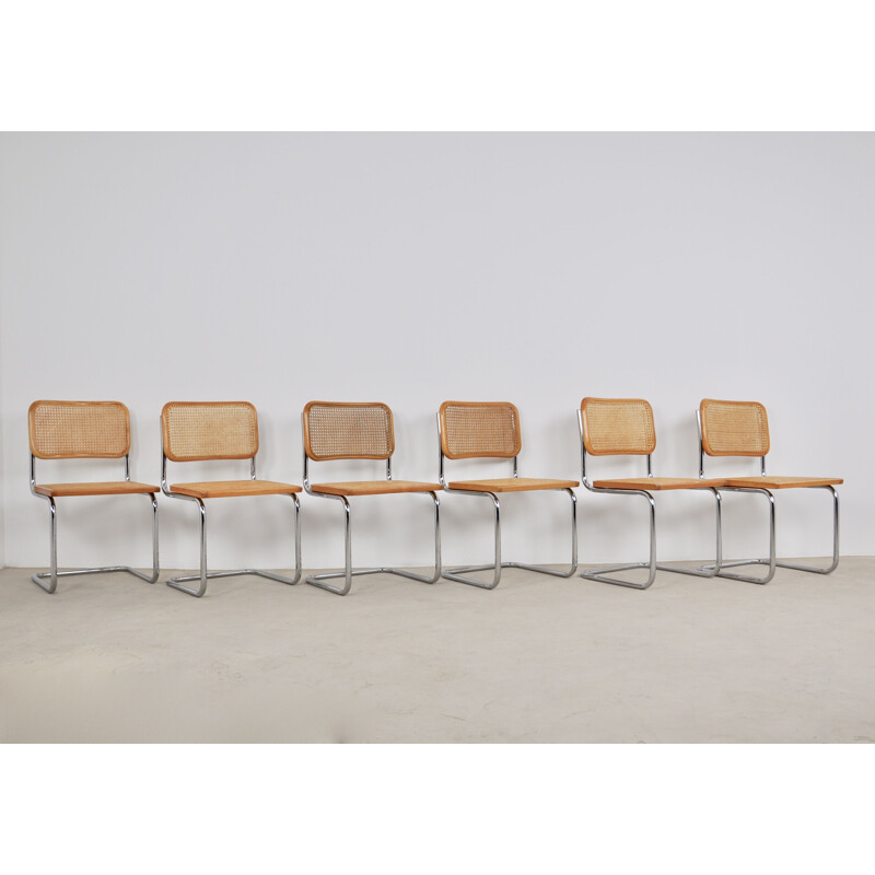 Set 6 vintage Dinning Style Chairs B32 By Marcel Breuer