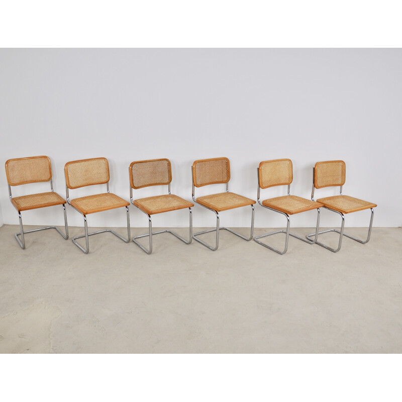 Set 6 vintage Dinning Style Chairs B32 By Marcel Breuer