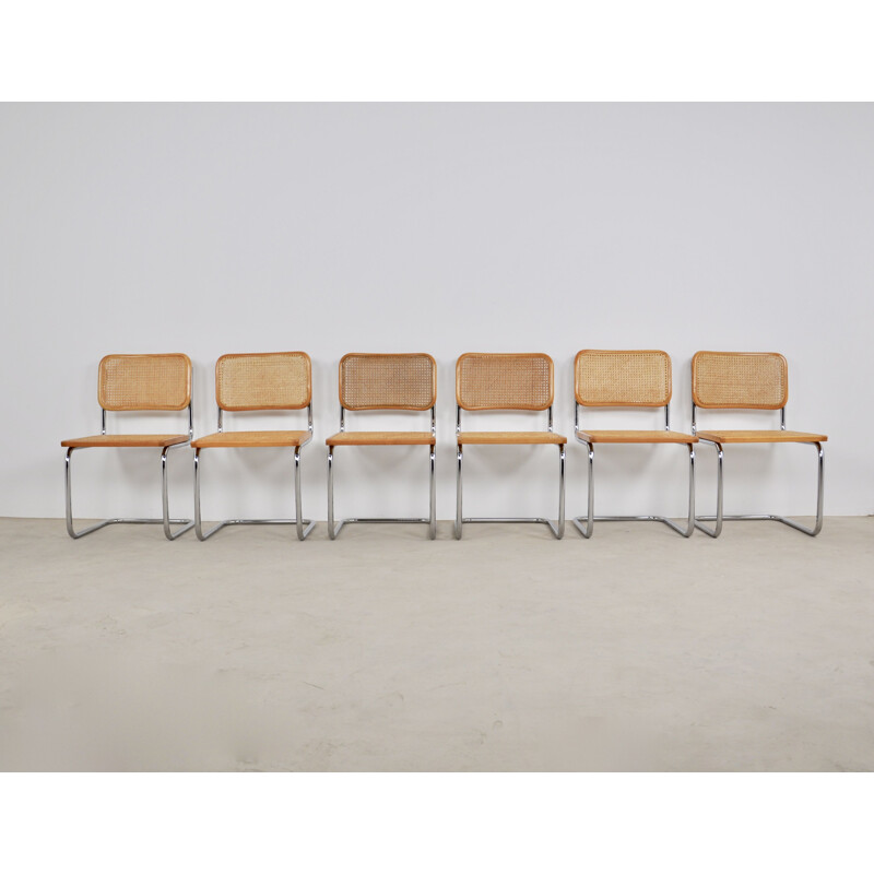 Set 6 vintage Dinning Style Chairs B32 By Marcel Breuer