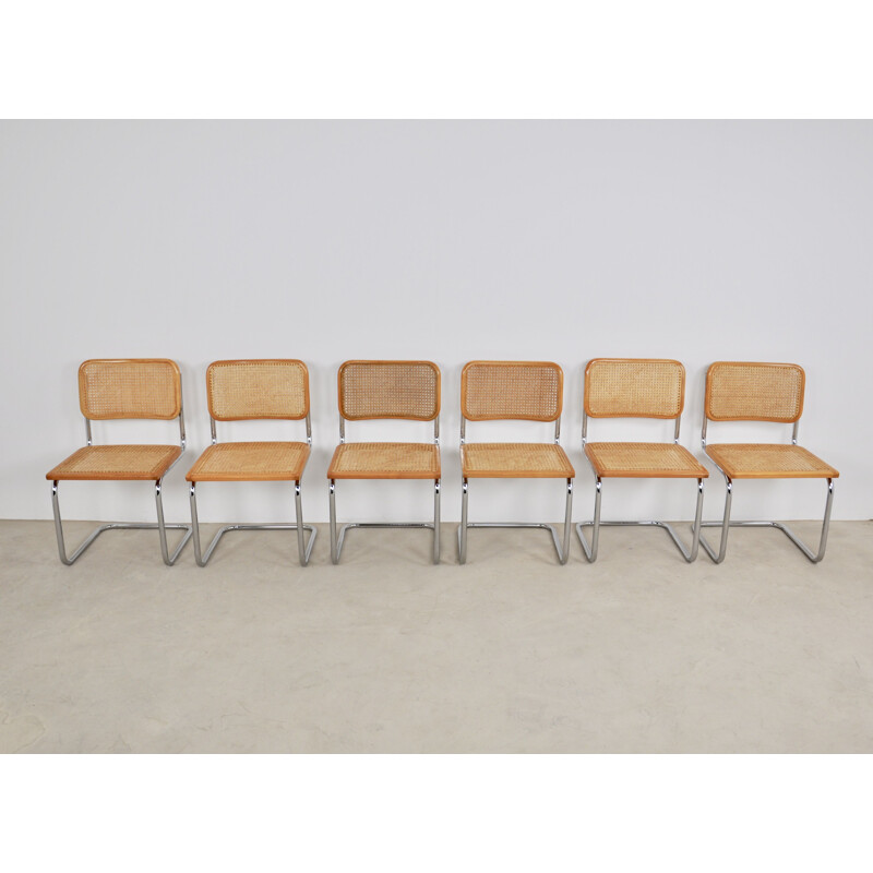 Set 6 vintage Dinning Style Chairs B32 By Marcel Breuer