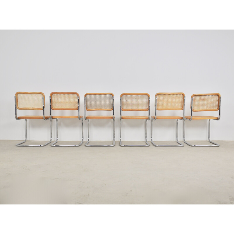 Lot de 6 chaises vintage de style Dinning B32 par Marcel Breuer