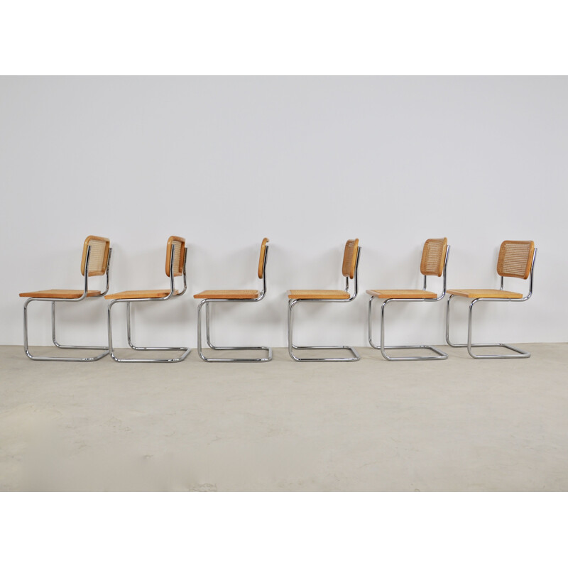 Lot de 6 chaises vintage de style Dinning B32 par Marcel Breuer
