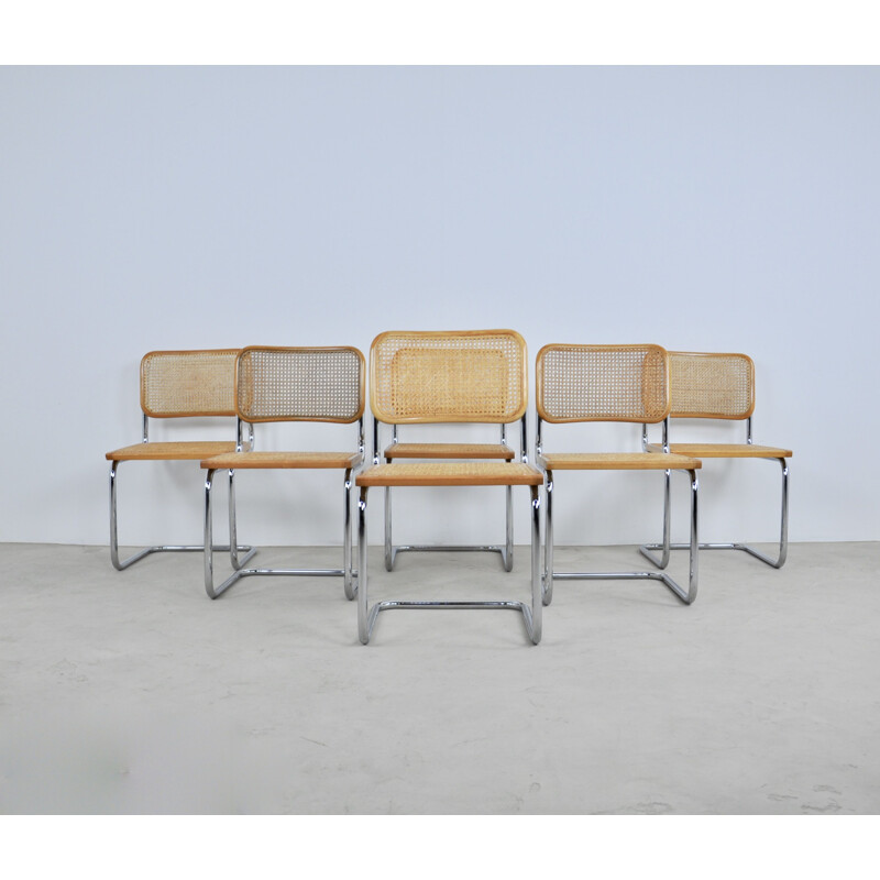 Set 6 vintage Dinning Style Chairs B32 By Marcel Breuer