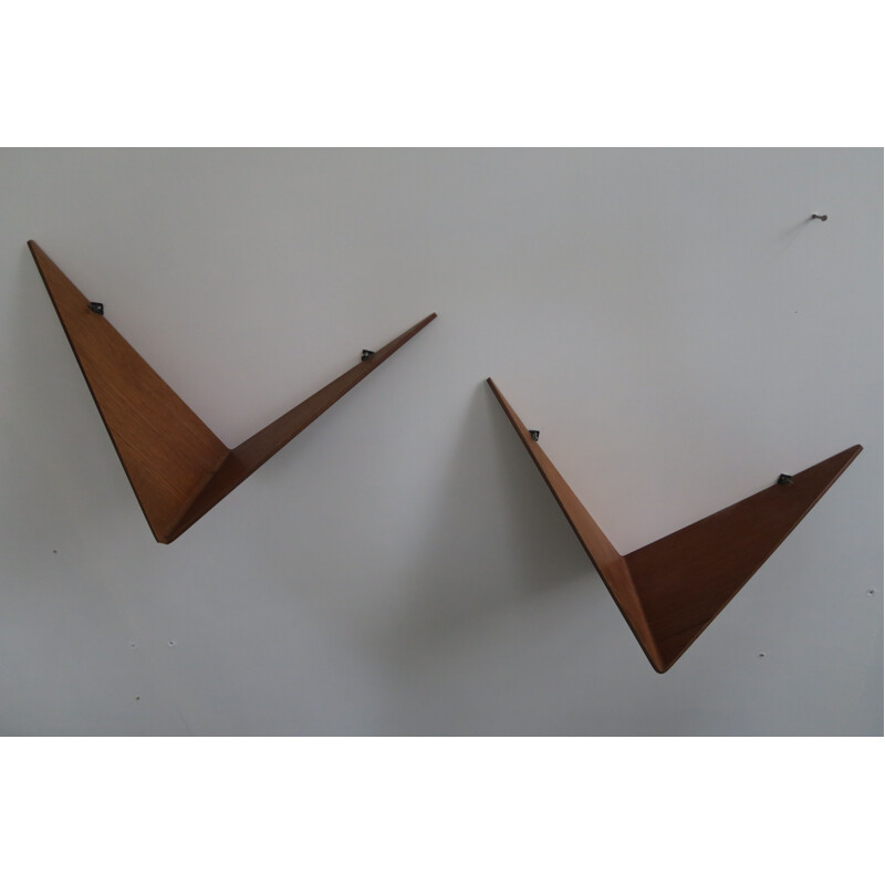 Pair of Vintage shelves in teak Poul Cadovius 