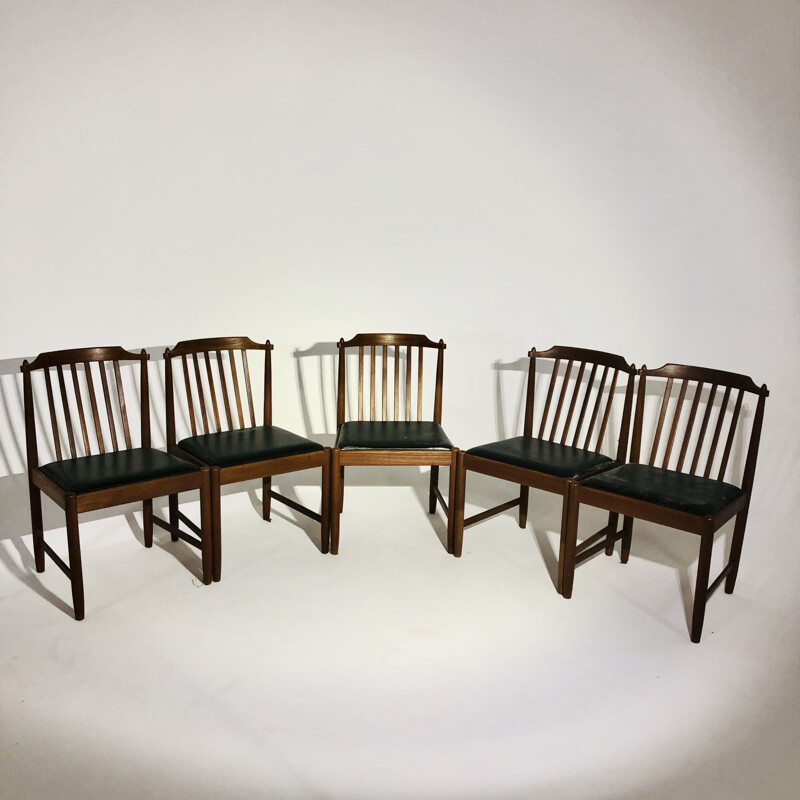 Set of 5 vintage chairs Scandinavian