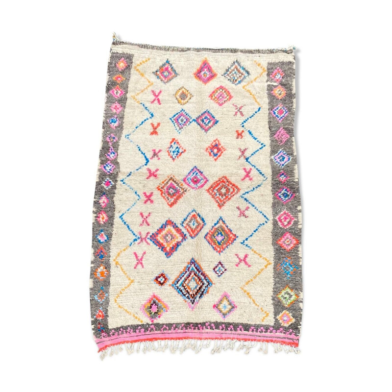 Vintage Berber carpet azilal new pink 
