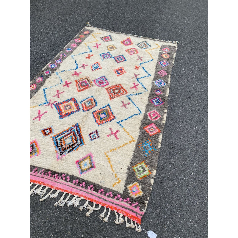 Vintage Berber carpet azilal new pink 