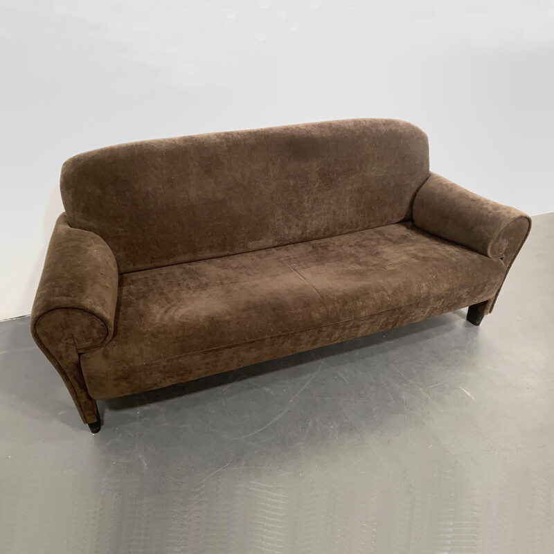 Vintage Sofa DS-90, brown Upholstery Fabric, by Anita Schmidt for De Sede, Switzerland, 1992