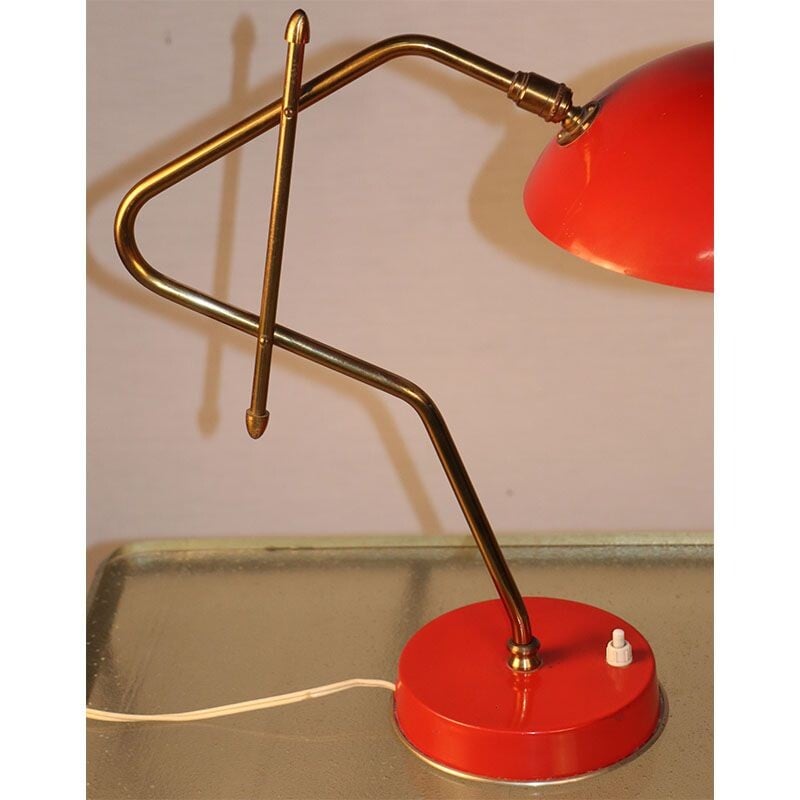 Lampe de bureau vintage en métal 1950