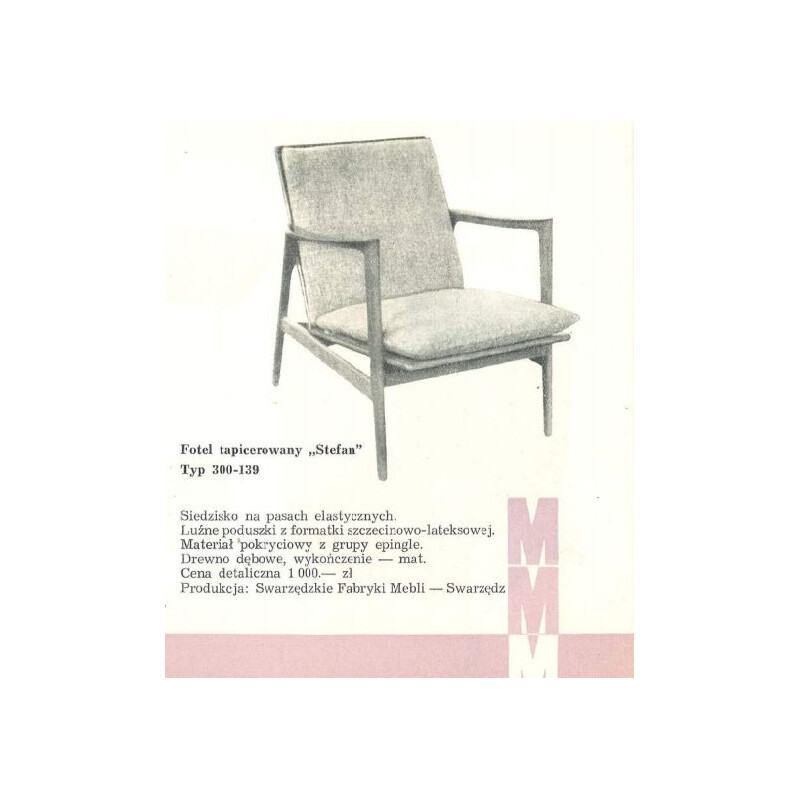 Paire de fauteuils vintage noirs d'après Swarzędzkie Fabryki Mebli de 1960