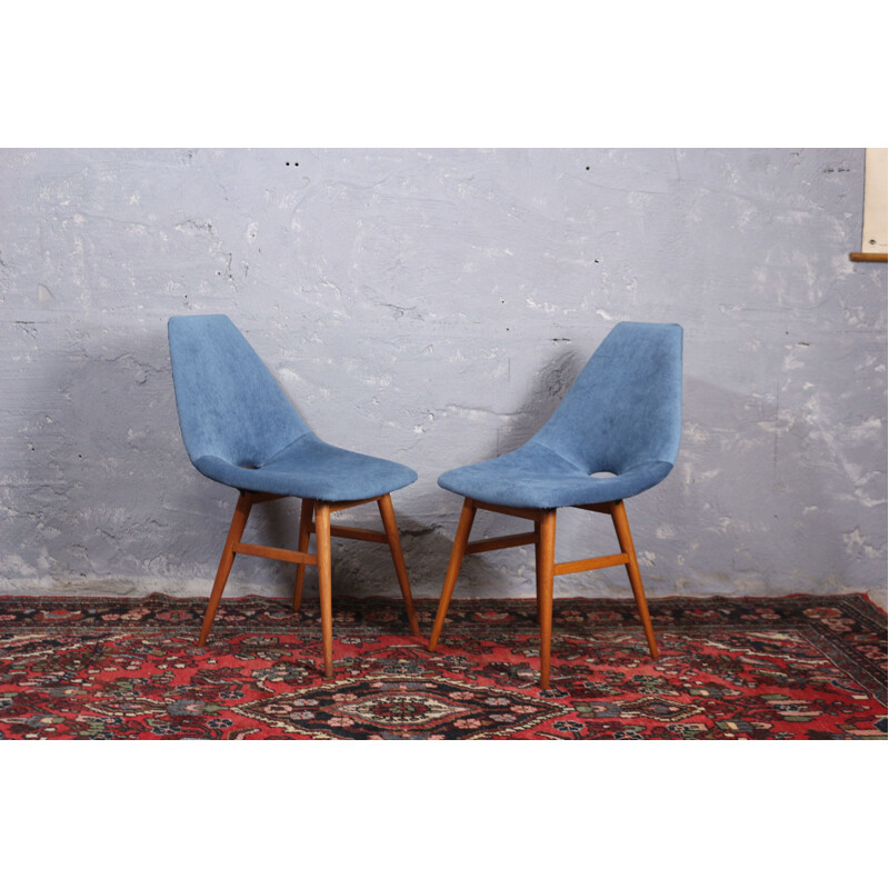 Pair of 'Erika' vintage dinning chairs, Hungary 1959