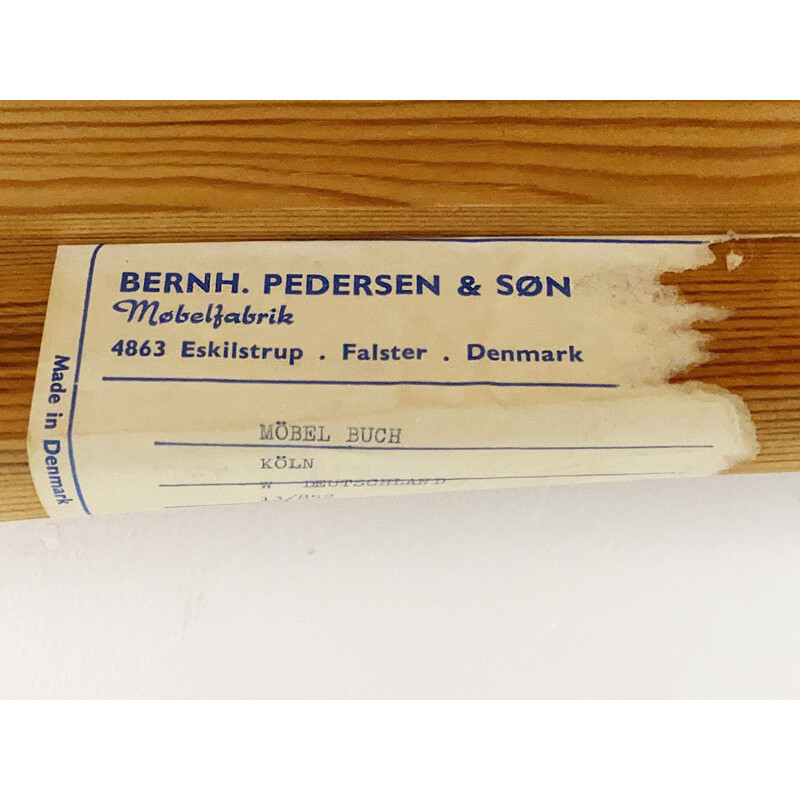Secrétaire vintage en teck, par Bernhard Pedersen &Son, Danemark 1960