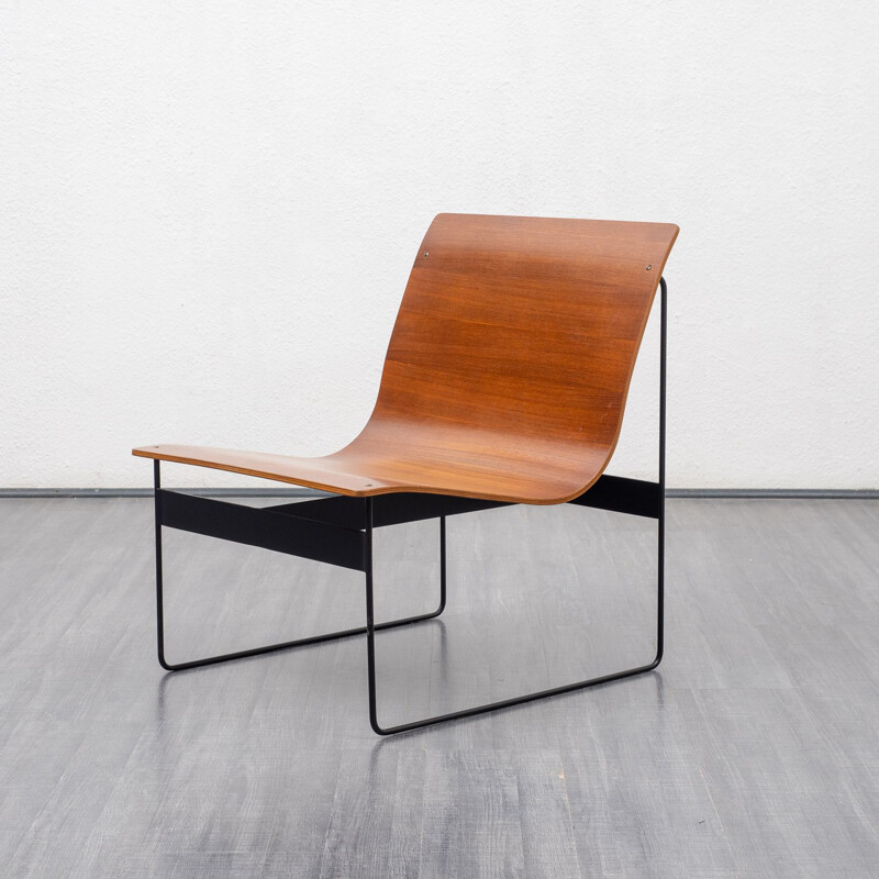 Vintage chair in wood & steel, Günter Renkel, Rego Möbel, Germany 1960s 