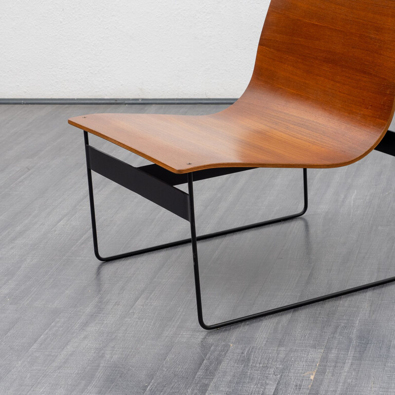 Vintage chair in wood & steel, Günter Renkel, Rego Möbel, Germany 1960s 