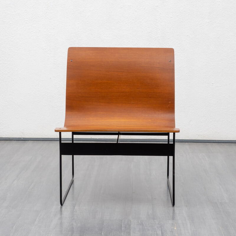 Vintage chair in wood & steel, Günter Renkel, Rego Möbel, Germany 1960s 