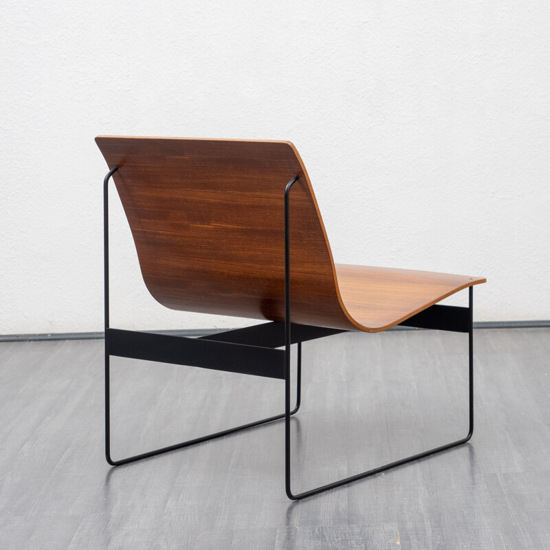 Vintage chair in wood & steel, Günter Renkel, Rego Möbel, Germany 1960s 