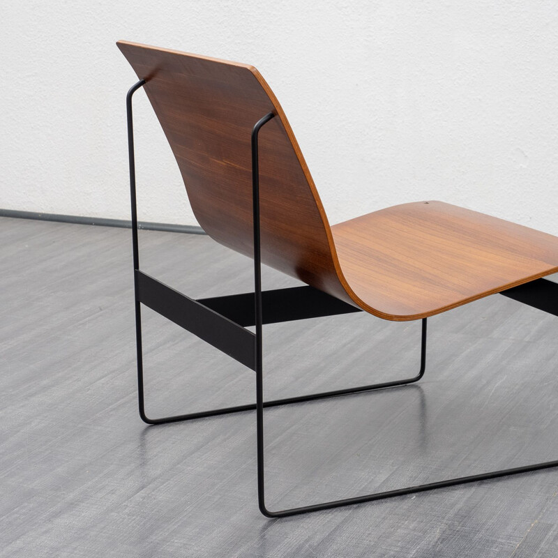 Vintage chair in wood & steel, Günter Renkel, Rego Möbel, Germany 1960s 