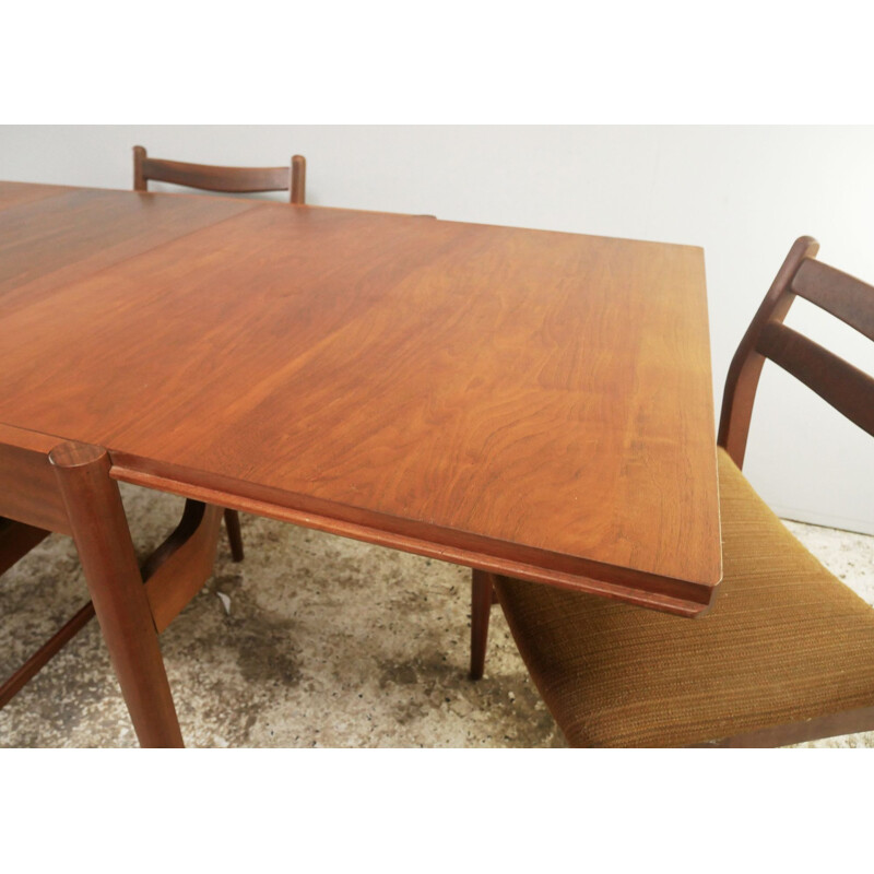 Mid century dining table and 6 chairs Danish 1960s