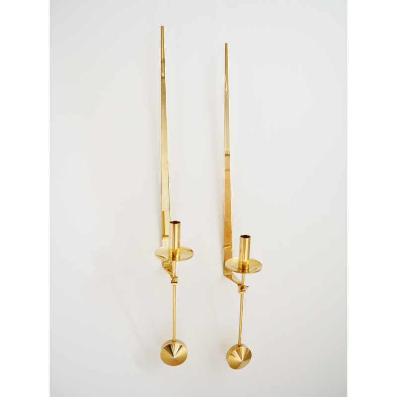 Pair of Pierre Forsell Vintage Wall Candleholders