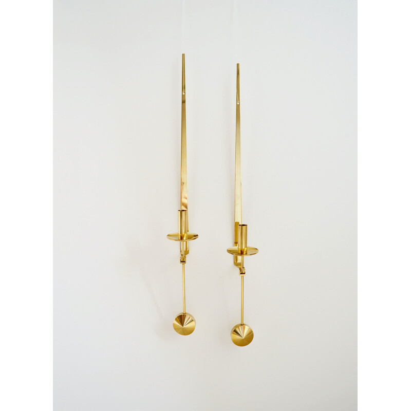 Pair of Pierre Forsell Vintage Wall Candleholders