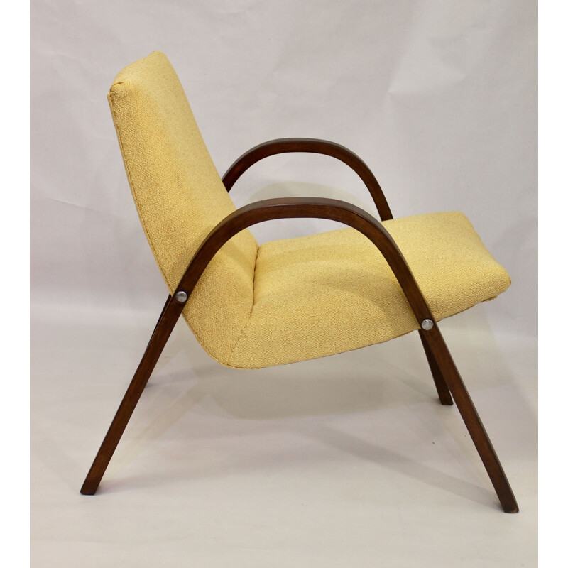 Vintage Bow Wood Steiner armchair 1950