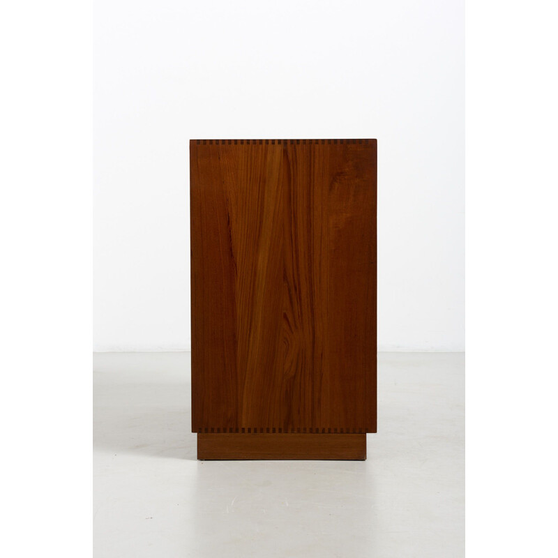 Vintage Cabinet with Tambour doors by Peter Hvidt & Orla Mølgaard-Nielsen for Søborg Møbler, Denmark 1950s