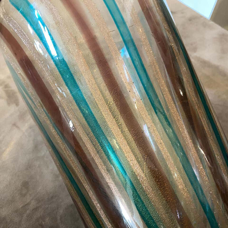 Mid-Century Heavy Murano Glass Vase, Modern 1970