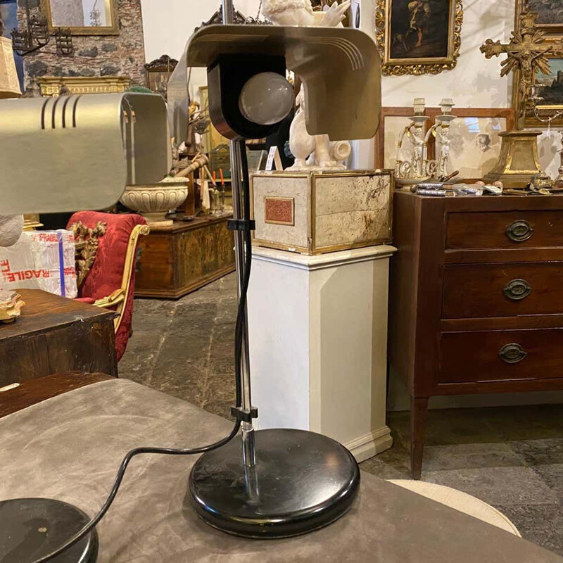 Pair of vintage Targetti Aluminium Desk Lamp  Space Age 1970