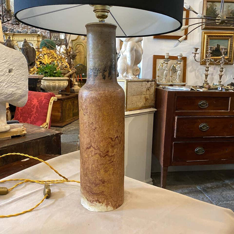 Lampe de table vintage en céramique  Marcello Fantoni Modern Italian 1960