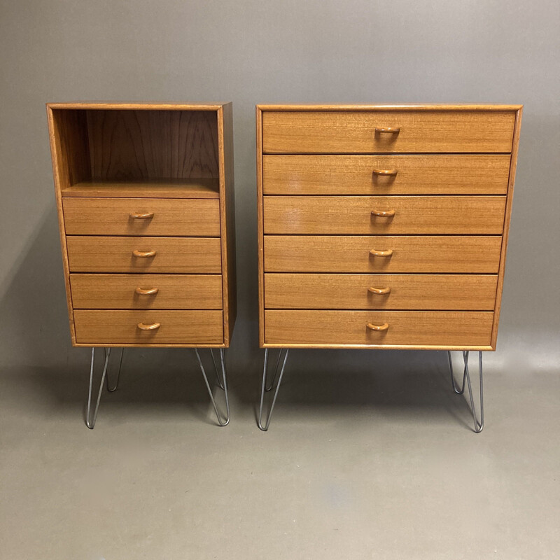 Duo de commodes vintage scandinaves 1950