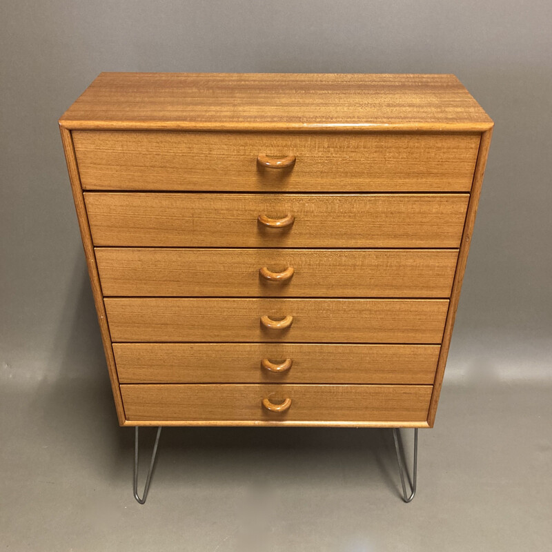 Duo of vintage chest of drawers Scandinavian 1950's