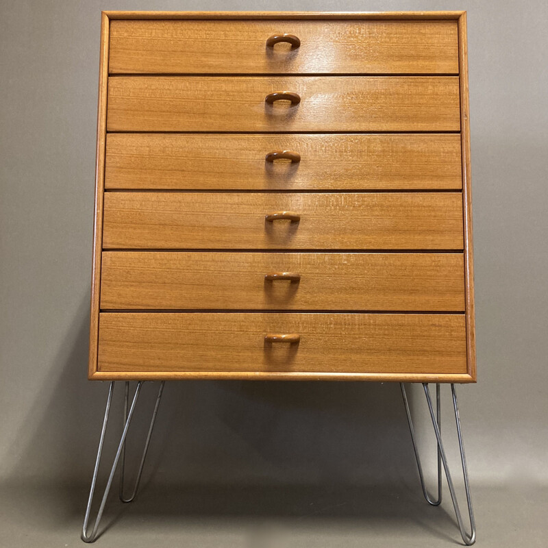 Duo of vintage chest of drawers Scandinavian 1950's