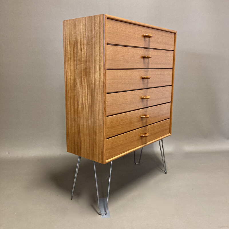 Duo of vintage chest of drawers Scandinavian 1950's